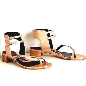 {Sigerson Morrison/Pied Juste} "Rose Gold" Sandals